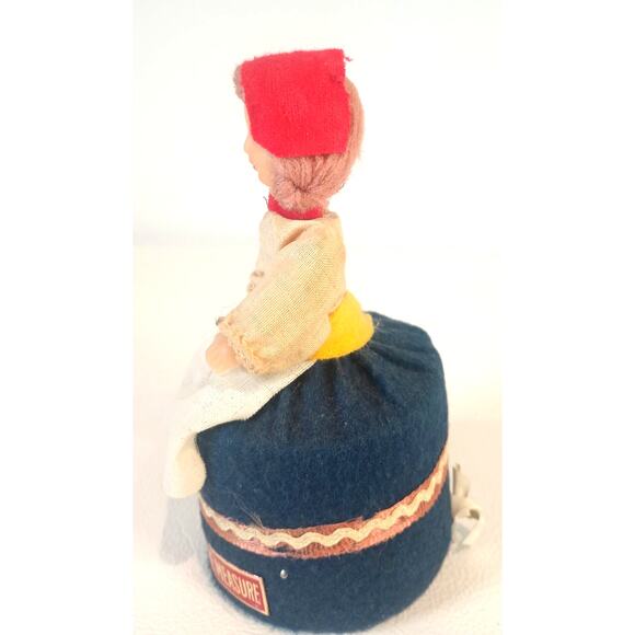 Vintage Pin Cushion Doll Maid with Tape Measure 5" Collectible Pin Cushion - Picture 3 of 8